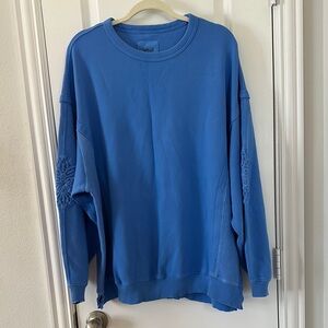 Aerie keep it light crochet crewneck sweater